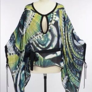 NWT ROBERTO CAVALLI silk BLOUSE sz 6-8US- 42 Italy